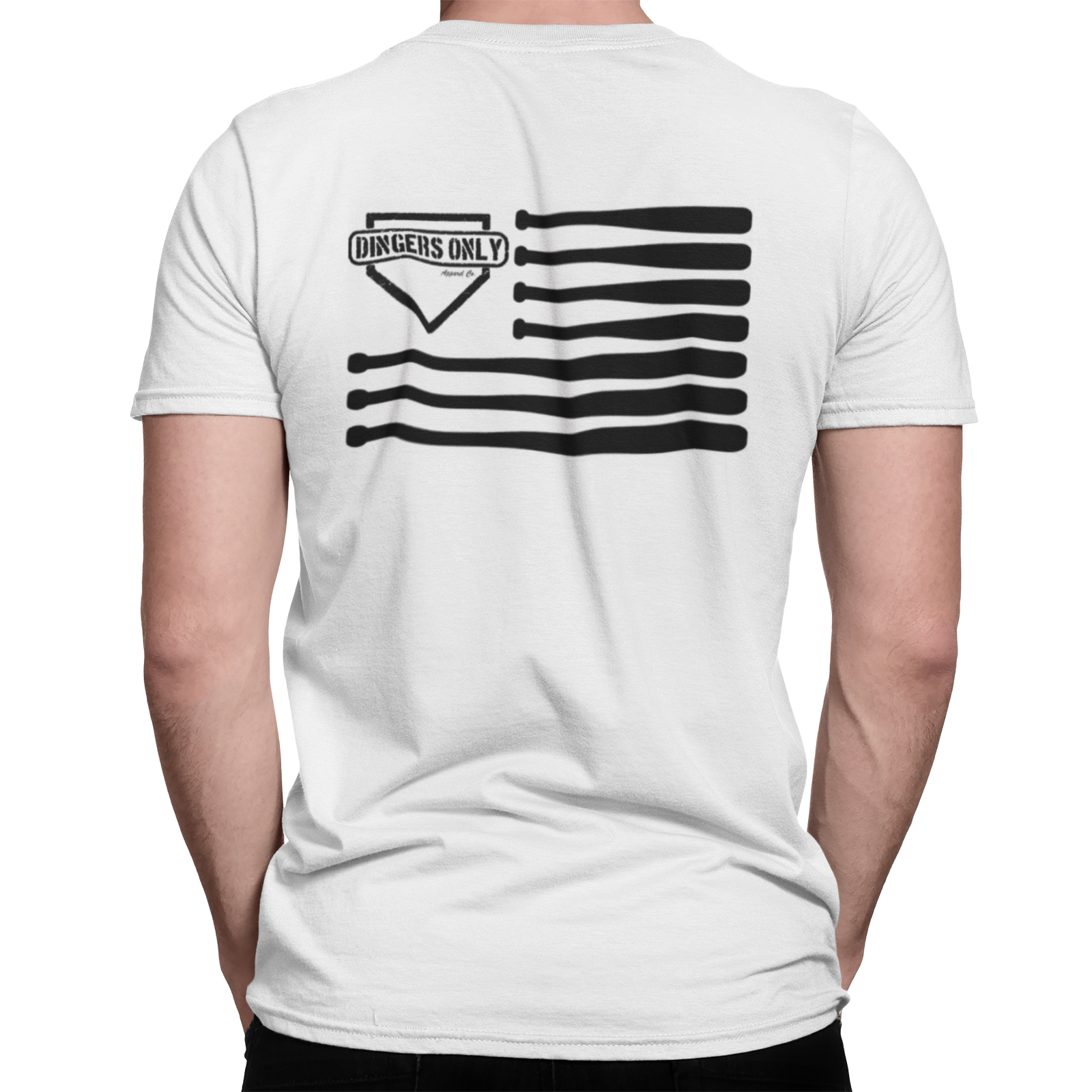 Adult Dingers Only "Bat Flag" Short Sleeve T-Shirt